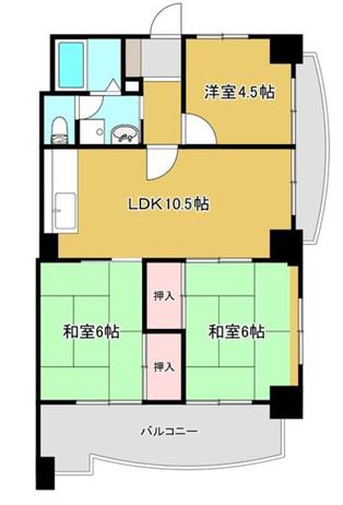 ぱすてるめぞんクレヨン(3LDK/10階)の間取り写真