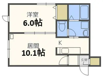 EIGHTER(1LDK/2階)の間取り写真