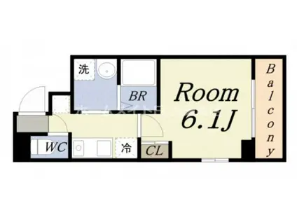 ビオス西九条(ワンルーム/8階)の間取り写真