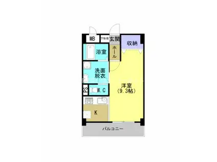 NEWPROSPERTOWN萬福(ワンルーム/6階)の間取り写真