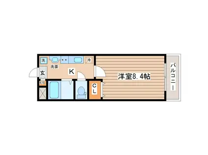 ロイヤル ヴュー(1K/2階)の間取り写真