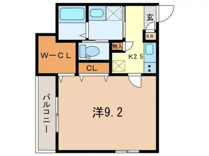 ルミエール(1K/3階)の間取り写真