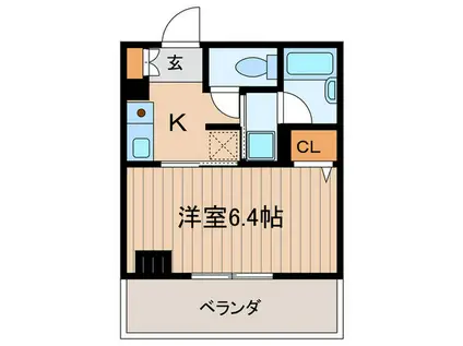 AVVIO(1K/2階)の間取り写真