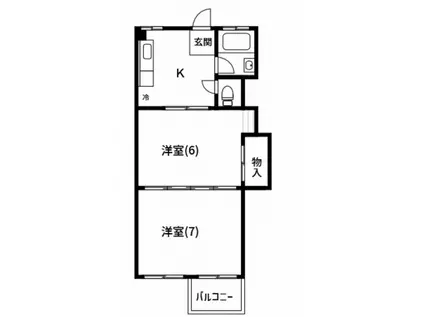 エスコネクト宮前(1LDK/2階)の間取り写真