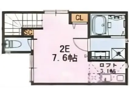 パークノート西永福(ワンルーム/1階)の間取り写真