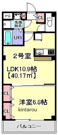 オリエンタルコート千葉中央II(1LDK/4階)の間取り写真