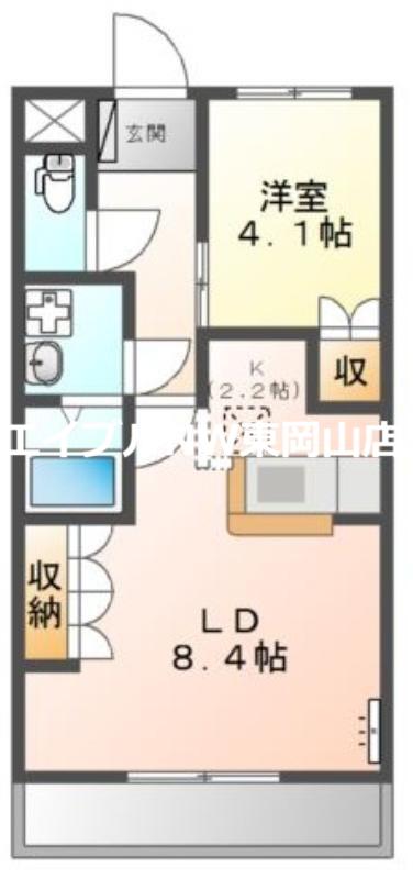 ベルフォーレ(1LDK/1階)の間取り写真
