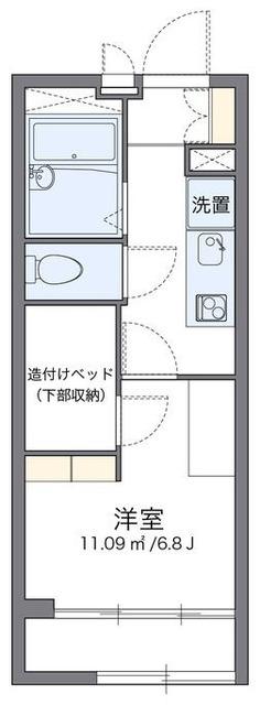 レオパレスガーデン(1K/2階)の間取り写真