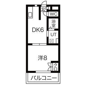 HILLLOCK167(1DK/3階)の間取り写真