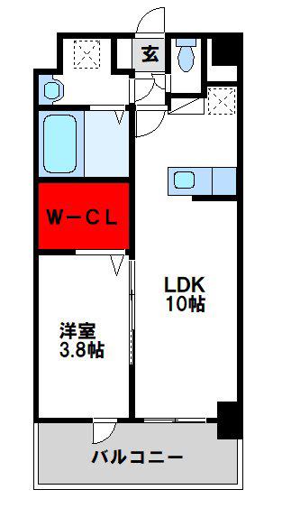 ビリーヴルーム(1LDK/6階)の間取り写真