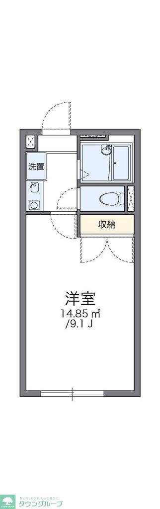 レオパレス東洋(1K/1階)の間取り写真