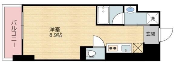 N RESIDENCE 新今宮(ワンルーム/12階)の間取り写真