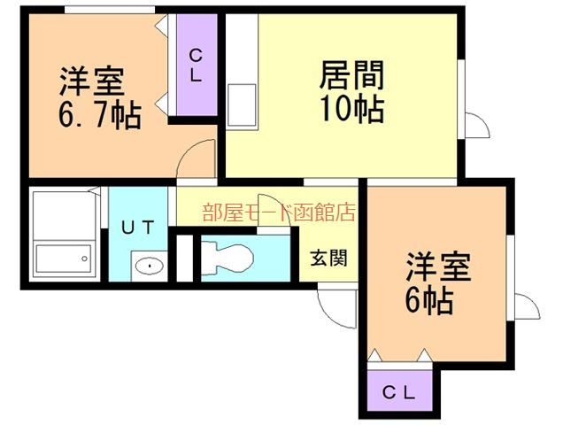 M-ADAJIO(2LDK/2階)の間取り写真