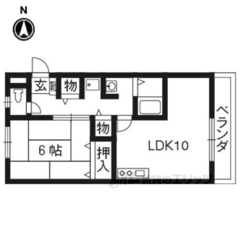 レグルスコート(1LDK/2階)の間取り写真