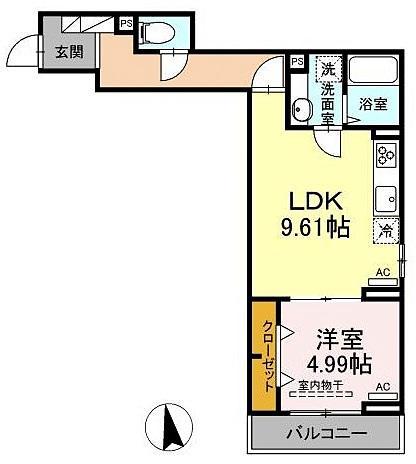 GRANADE目白御留山(1LDK/2階)の間取り写真