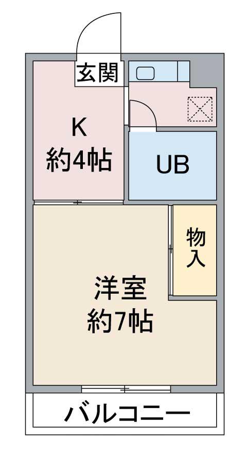 ヴァンベール本郷(1K/2階)の間取り写真