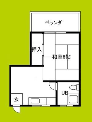 日精マンション(1DK/3階)の間取り写真