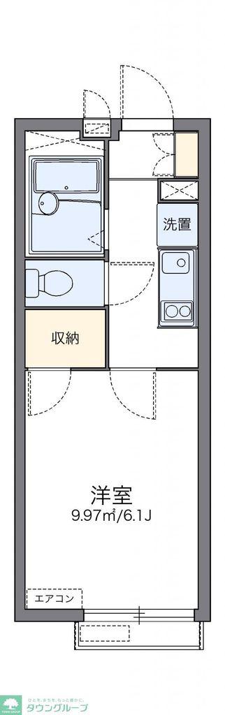 レオパレスジードルンク(1K/2階)の間取り写真