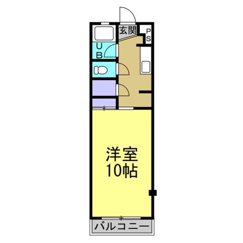 ラマージュ(1K/2階)の間取り写真