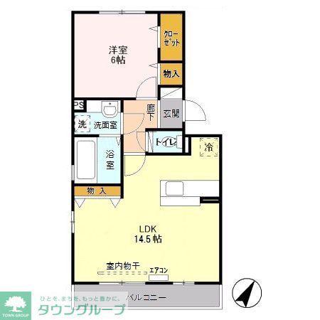 ストーク広瀬(1LDK/3階)の間取り写真