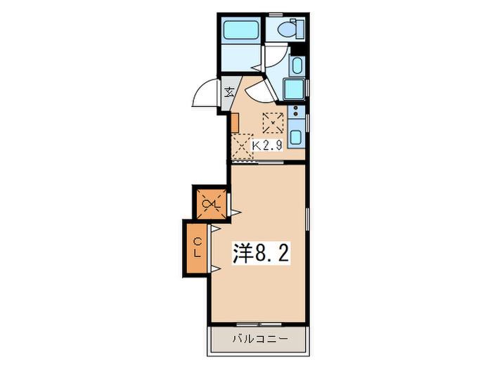 アルデ-ア桜台B(1K/1階)の間取り写真