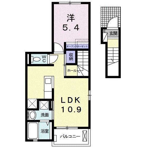 アルモニー28(1LDK/2階)の間取り写真