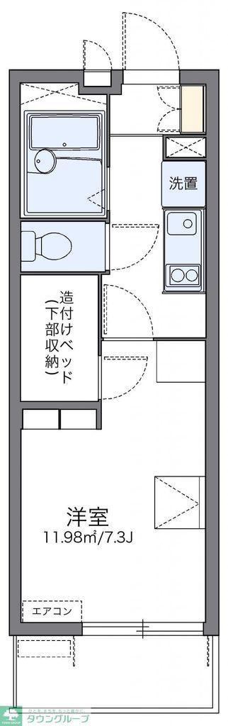 レオパレスダンディライオン(1K/2階)の間取り写真
