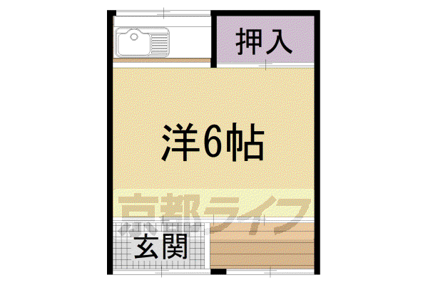 緑のはなれ(ワンルーム/1階)の間取り写真