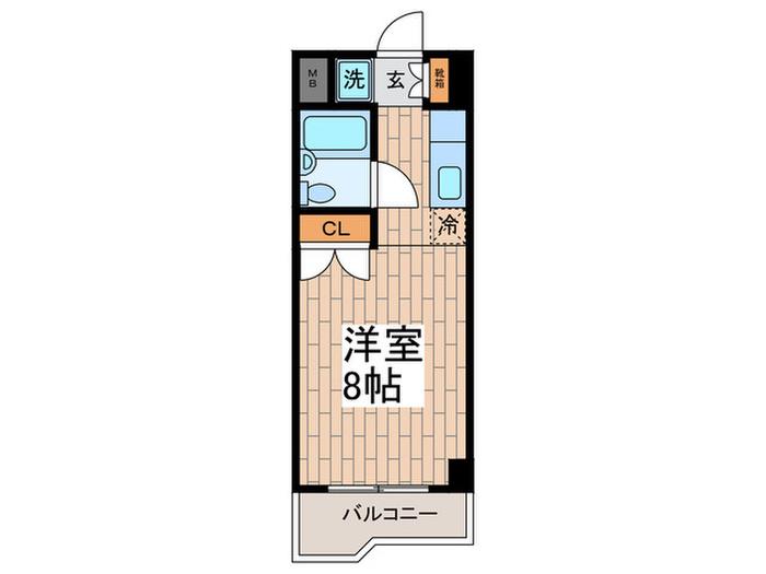 タウンハウスツジ(ワンルーム/2階)の間取り写真