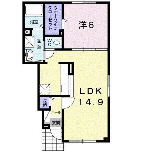 ベル アビタシオン(1LDK/1階)の間取り写真