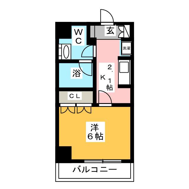 CITY LUX TOBE(1K/2階)の間取り写真