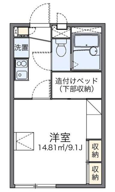 レオパレスサンライズ(1K/1階)の間取り写真