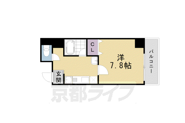 RAVENNA(1K/2階)の間取り写真