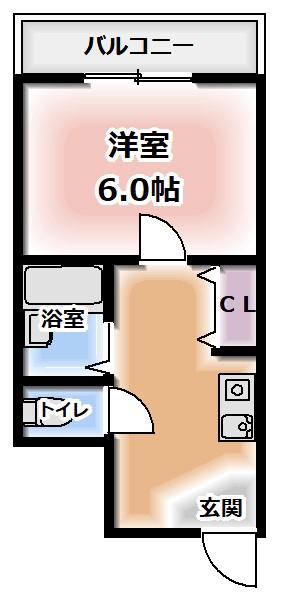 アネックス高橋(1K/1階)の間取り写真