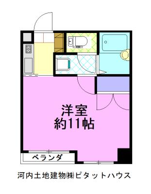 OHDOHRI HEIGHTS(1K/9階)の間取り写真