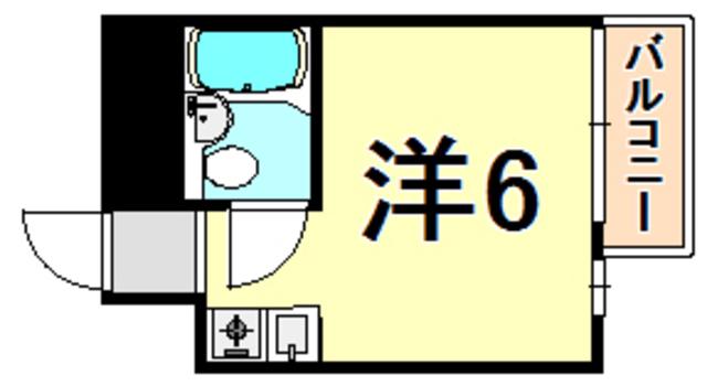 クリエーション21(ワンルーム/3階)の間取り写真