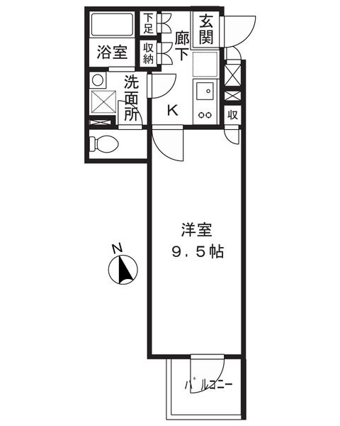 EDIAN武蔵小山(1K/3階)の間取り写真