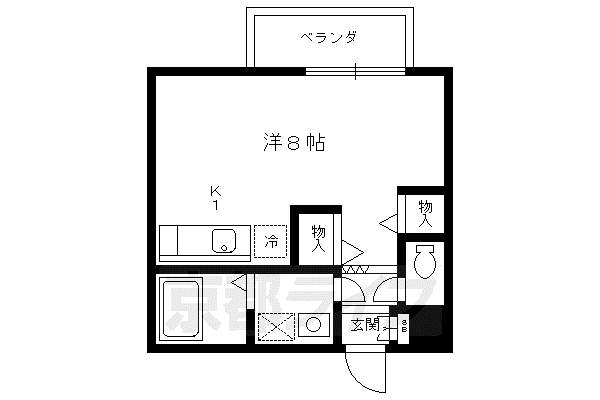 マンション佐脇(1K/3階)の間取り写真