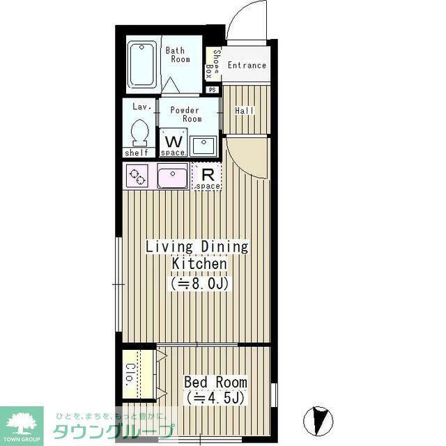 TOKYO FLAT(1LDK/2階)の間取り写真