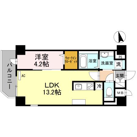 クレールフォレスタ(1LDK/5階)の間取り写真
