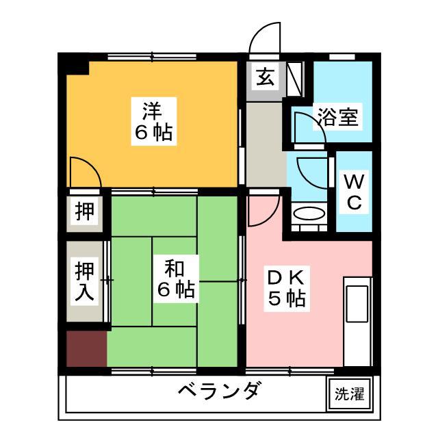 リフォルテほづみ(2K/2階)の間取り写真