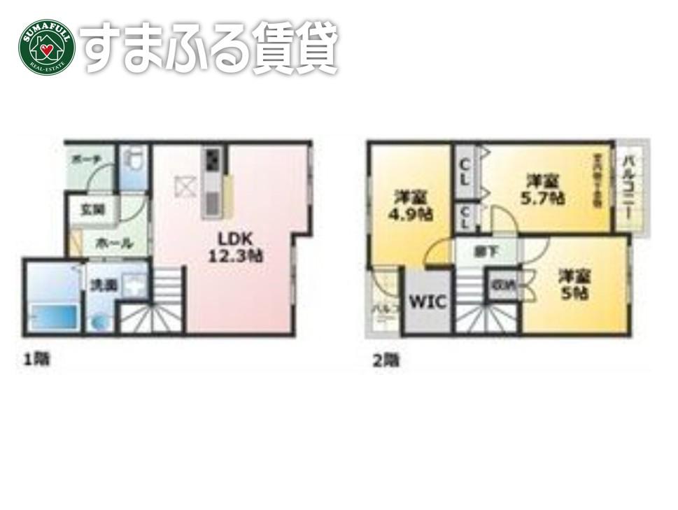 JOUER VILLA LOTUS(3LDK/1階)の間取り写真