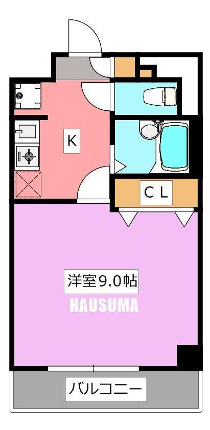 メゾンフェリーチェ(1K/1階)の間取り写真