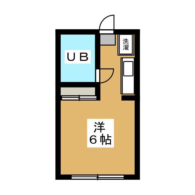 第1グリーンヒル(ワンルーム/1階)の間取り写真