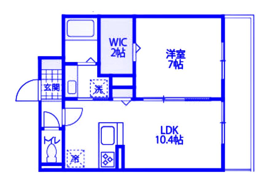ハイツユングラン(1LDK/1階)の間取り写真