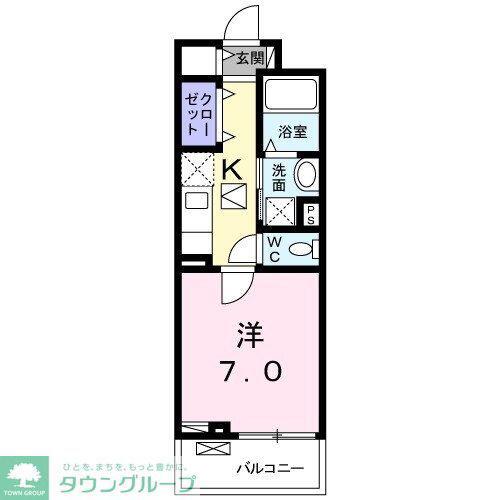 グレイス(1K/1階)の間取り写真