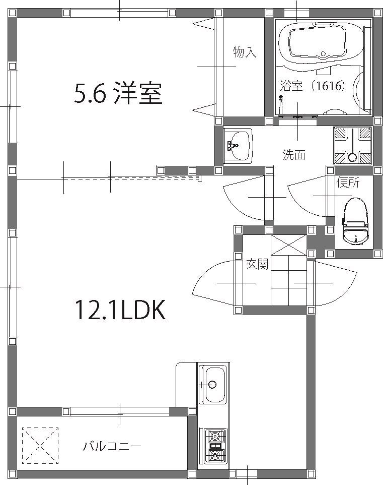 クロエヒルズ(1LDK/3階)の間取り写真