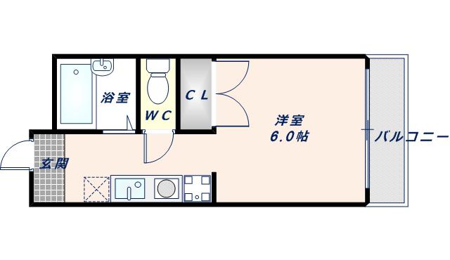 レスポワール(1K/3階)の間取り写真