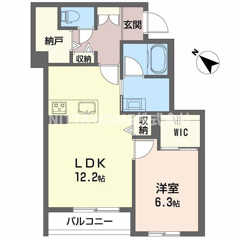 プエンテ サツキ(1LDK/2階)の間取り写真