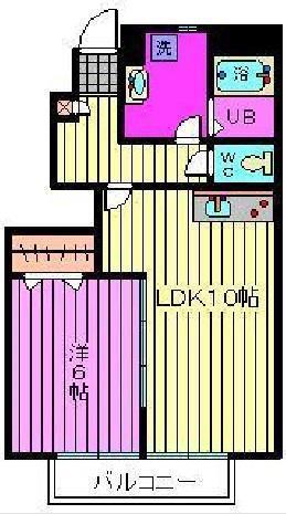 アムールセンタービレッジ(1LDK/1階)の間取り写真